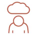 icon with cloud above head for depression