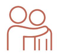 Icon of two people in conversation